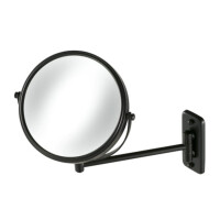 Rasier- und Kosmetikspiegel 1-armig, 3-fach-Vergrößerung Mirror, Schwarz
