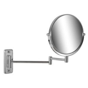Rasier- und Kosmetikspiegel 2-armig, 3-fach-Vergrößerung, ø 200 mm  Mirror, Chrom