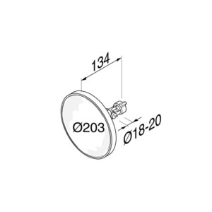 Variable Kosmetikspiegeleinheit Mirror, Chrom