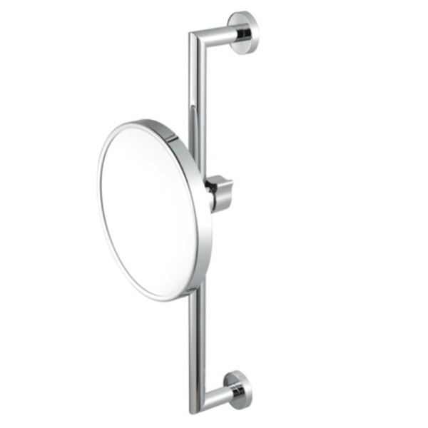 Rasier- und Kosmetikspiegel auf Wandstange, 3-fach-Vergrößerung, ø 190 mm  Mirror, Chrom