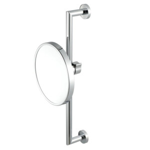 Rasier- und Kosmetikspiegel auf Wandstange, 3-fach-Vergrößerung, ø 190 mm  Mirror, Chrom