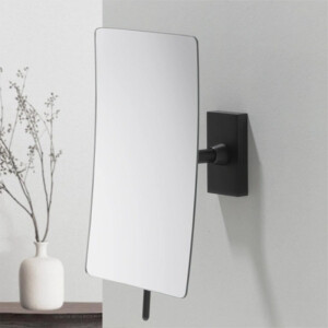 Rasier- und Kosmetikspiegel, 3-fache vergrößerung, 132 x 212 mm Mirror, Schwarz