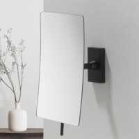 Rasier- und Kosmetikspiegel, 3-fache vergrößerung, 132 x 212 mm Mirror, Schwarz