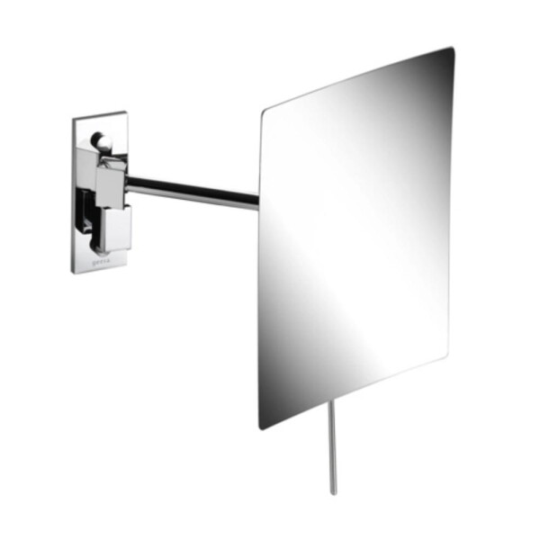 Rasier- und Kosmetikspiegel 1-armig, 3-fach-Vergrößerung, 150 x 225 mm  Mirror, Chrom