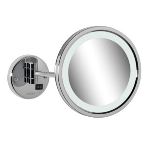 LED Rasier- und Kosmetikspiegel 1-armig, 3-fache Vergrößerung, ø203 mm Mirror, Chrom