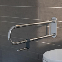 Toilettenpapierhalter für klappbaren Stützklappgriff Comfort & Safety, Chrom