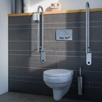 Toilettenpapierhalter für klappbaren Stützklappgriff Comfort & Safety, Chrom