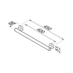 Wannengriff 45 cm Comfort & Safety, Chrom