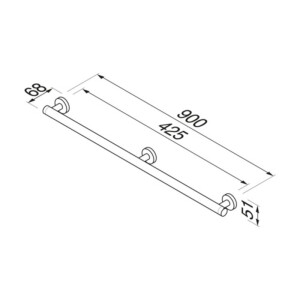 Wannengriff 90 cm Comfort & Safety, Chrom