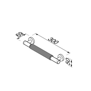 Wannengriff 30 cm (inklusive Anti-Rutsch-Griff) Comfort & Safety, Chrom