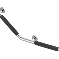 Haltegriff 135° - Linkshändig (inklusive Anti-Rutsch-Griff) Comfort & Safety, Chrom