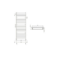 Badheizkörper Lavida, 550 x 1120 mm, weiß