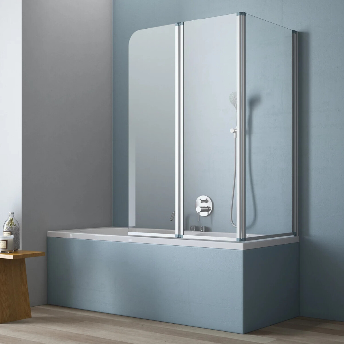 GEO Flex Badewannen-Faltwand 3-tlg., 160 cm