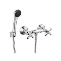 Retro Duscharmatur mit Handbrause und Wandhalterung