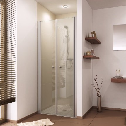 Duschtür für Nische mit Doppelpendeltür 75 bis 100 cm