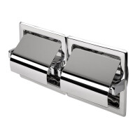Doppelter Toilettenpapierhalter mit Deckel für den Einbau