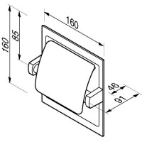 Toilettenpapierhalter mit Deckel für den Einbau