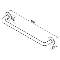 Wand-Badetuchhalter, 60 cm mit verdeckter Befestigung Hotel Collection