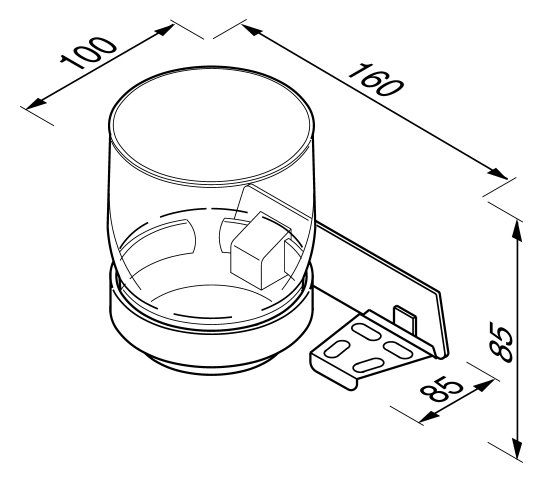 Becher- und Zahnbürstenhalter mit Glasbecher