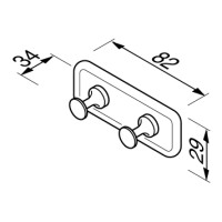 Handtuch-Hakenleiste mit 2 Haken Hotel Collection