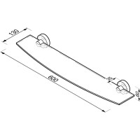 Glasablage Luna Kollektion, 60 cm
