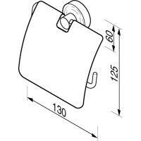 Toilettenpapierhalter mit Deckel Luna Kollektion