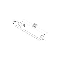 Wand-Badetuchhalter Nemox, 60 cm