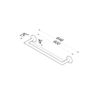 Doppelter Wand-Badetuchhalter Nemox, 60 cm