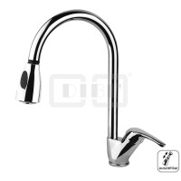 DIBLtech Einhebel-Spültischarmatur, mit Auszugbrause, mit schwenkbarem Profilauslauf