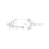 Wand-Spültischarmatur Basic mit langem Auslauf