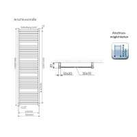 Designheizkörper Line Aero, 500 x 1800 mm, anthrazit