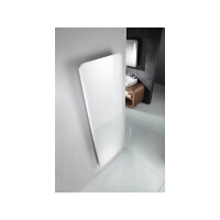 Badheizkörper  SOFTCUBE, 570 x 1800 mm, weiss matt, Glasfront weiß