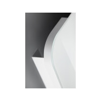 Badheizkörper  SOFTCUBE, 570 x 1800 mm, weiss matt, Glasfront weiß