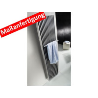 Badheizkörper Sky mit Mittelanschluss, Sondermaß (Breite 535 bis 715 mm), silber