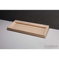 Naturstein-Waschtisch BELLEZZA Travertin, matt geschliffen, 100,5 x 51,5 x 9 cm, ohne Hahnloch