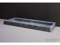 Naturstein-Waschtisch PALERMO Marmor, matt geschliffen, 100,5 x 51,5 x 9 cm, ohne Hahnloch