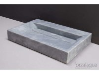 Naturstein-Waschtisch TARANTO Marmor, matt geschliffen, 50 x 30 x 8 cm, ohne Hahnloch