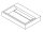 Naturstein-Waschtisch BELLEZZA Travertin, matt geschliffen, 60 x 40 x 9 cm, ohne Hahnloch