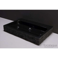 Naturstein-Waschtisch PALERMO Granit, gespitzt, 60 x 40 x 9 cm, mit Hahnloch