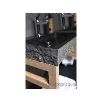 Naturstein-Waschtisch PALERMO Granit, gespitzt, 60 x 40 x 9 cm, mit Hahnloch