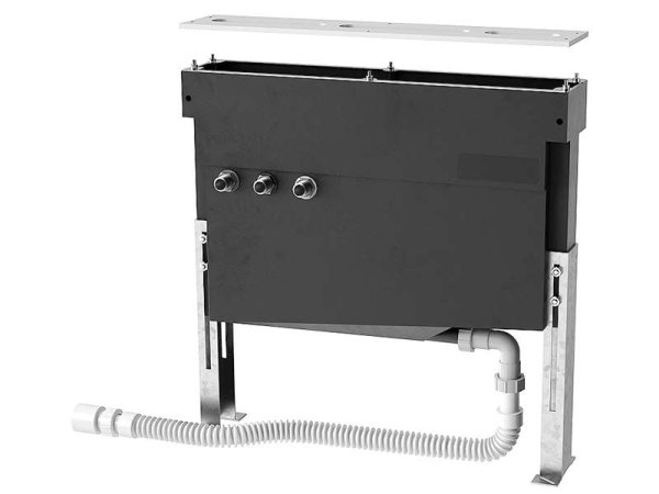 Montagegestell auf selbsttragenden Standfüßen, mit Schlauchkasten